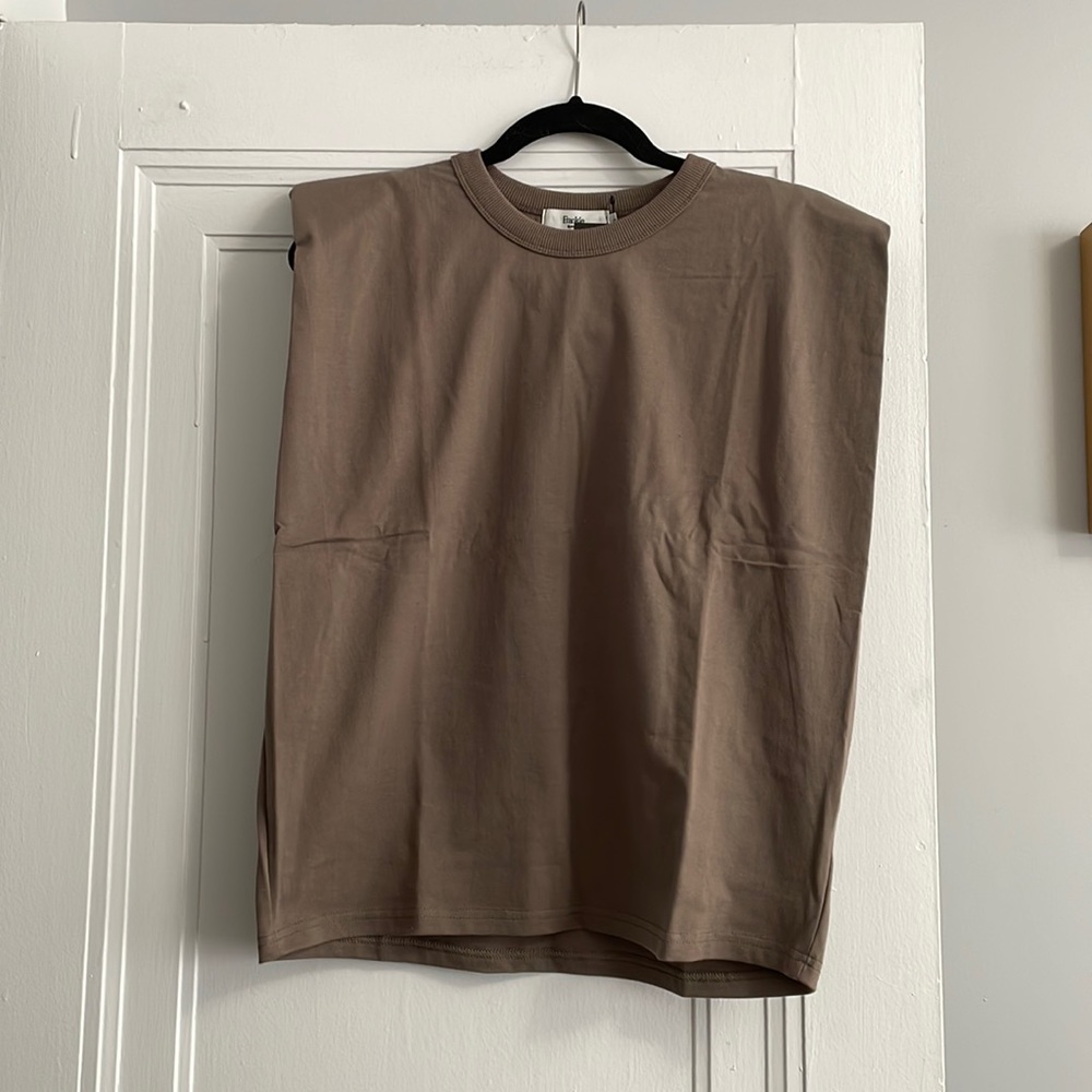 NWT Frankie Shop taupe padded tank